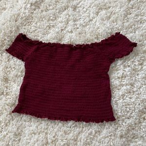 Off the shoulder crop top